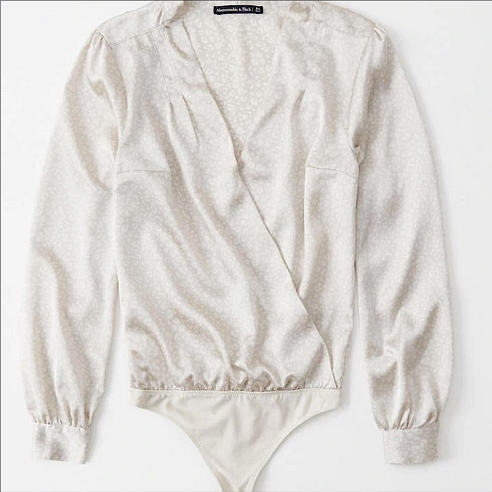 Abercrombie & Fitch Satin Leopard Detail Bodysuit
